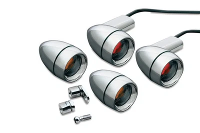 Kuryakyn Chrome Late Style Turn Signal Kit Harley Softail Sportster & Dyna 91-08 - Image 1 of 2