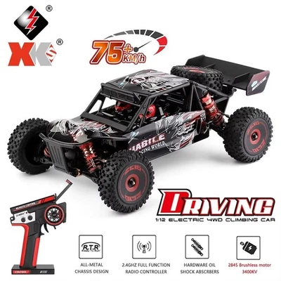 WLtoys 124016V2 Brushless RC Car, Max 75KM/H, 1:12 Off-Road Racing Buggy Car - Image 1 of 4