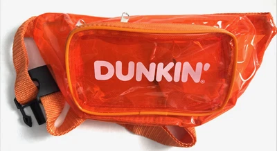 Dunkin' Donuts Fanny Pack Crossbody, Orange Clear - Image 1 of 3
