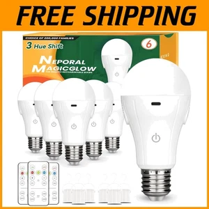 Rechargeable Light Bulbs with Remote - 3 Colors + Dimmable - Picture 1 of 9