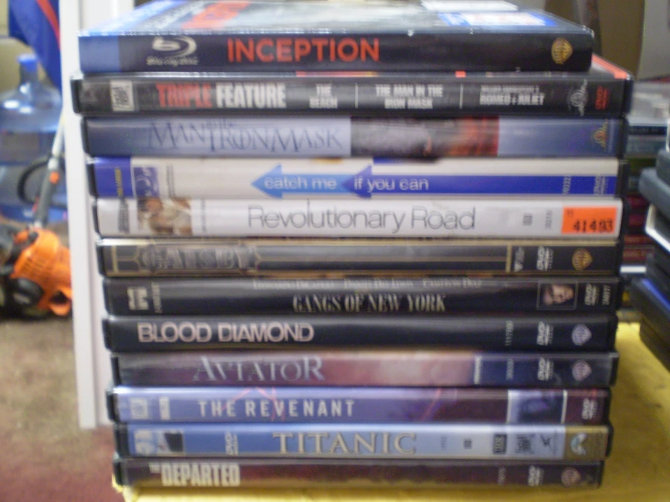 (13) Leonardo DiCaprio Blu-Ray/DVD Lot: Inception Beach Titanic Revenant & MORE - Image 1 of 1