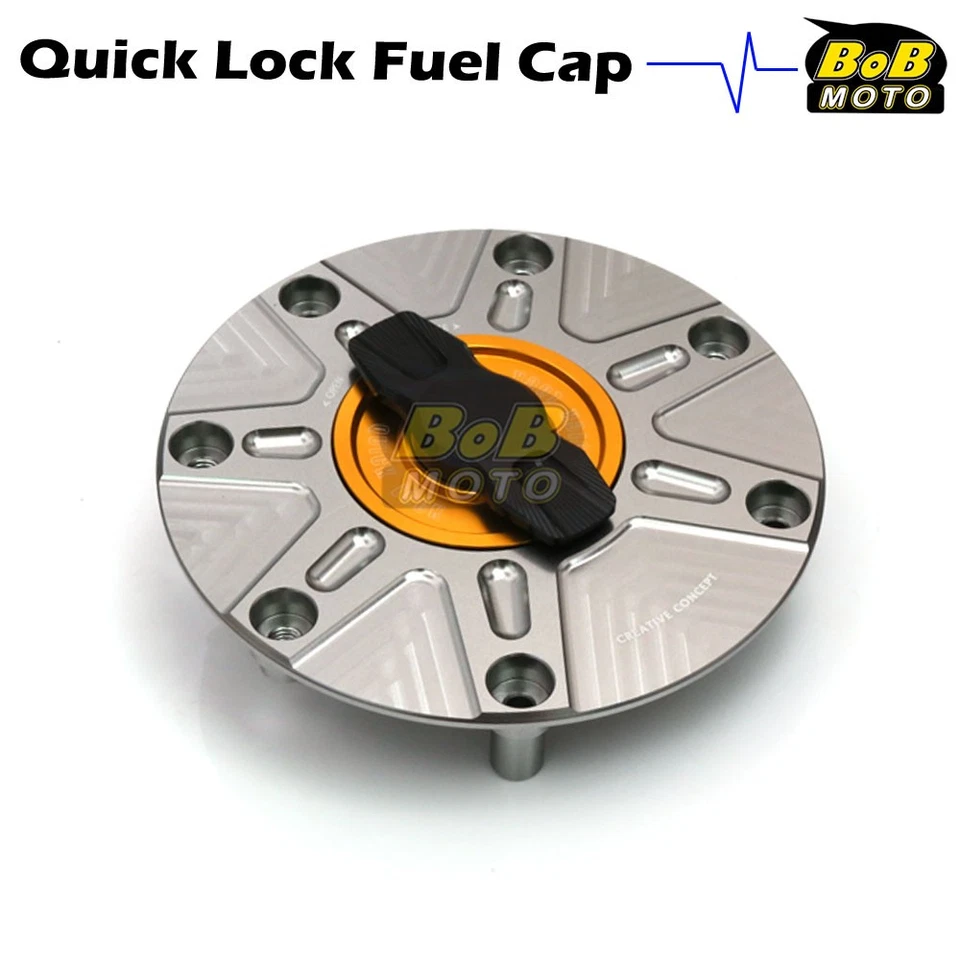 Tapa de combustible de bloqueo rápido TITANIUM FCR para Honda CBR1000RR Fireblade 04-13 12 11 10 09 Foto 1 de 4