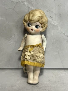 Vintage 1920s–30s Bisque Doll Made in Japan Mini Frozen Charlotte Style w/ Dress - Picture 1 of 5