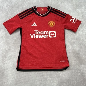 Manchester United Shirt YOUTH Small Premier League Soccer Rashford Adidas - Picture 1 of 12