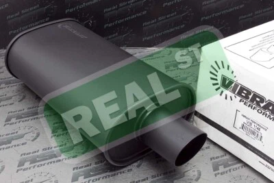 Vibrante Silenciador Universal Ovalado StreetPower Stealth Plano Negro 2.5" Entrada 1146 Foto 1 de 4