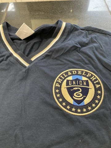MENS MLS Mitchell & Ness PHILADELPHIA UNION VINTAGE WIN T-Shirt NAVY XL NWT Cover