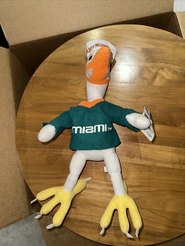 Miami Hurricanes Toy Factory Plush Mascot  Football 16 Sebastian the Ibis 2008 Cover