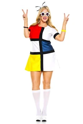 Music Leg's 60's Mod Muse Women's Costume, 1X/2X - 70742Q - Image 1 of 3