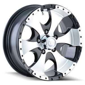 ION ALLOY 136 14X6 5X114.3 Offset 0 Black/Machined Face/Machined Lip (Qty of 1) - Picture 1 of 2