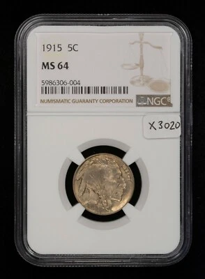 1915 5c Indian Head Buffalo Nickel - NGC MS 64 - SKU-X3020 - Image 1 of 2