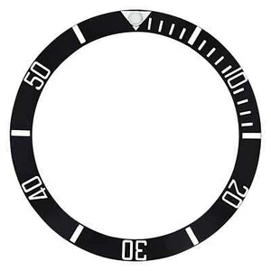 NUEVO BISEL INSERTO CERÁMICA PARA ROLEX SUBMARINER 116610 116613 116618 NEGRO PLATA - Imagen 1 de 2