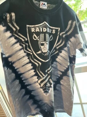 Oakland Las Vegas Raiders Men's Tie Dye T-Shirt Size M Vintage VTG NFL Clean - Image 1 of 4