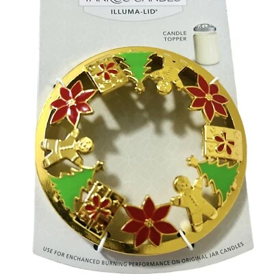Yankee Candle Christmas Tree Gingerbread Illuma-Lid Candle Jar Topper Lid NEW - Изображение 1 из 4