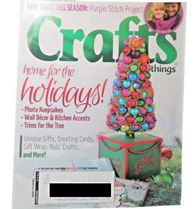 Crafts 'n things Magazine December 2012 Christmas Issue Purple Stitch Project - Picture 1 of 5