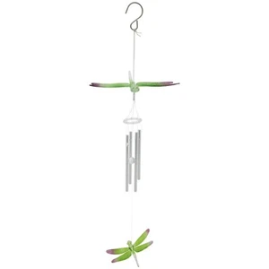 Dragonfly MINI Plastic Metal Wind Chime Yankee Candle small lightweight green - Picture 1 of 1