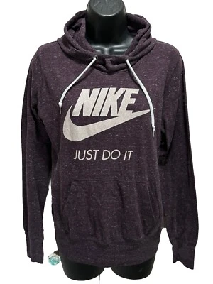 Sudadera con Capucha Nike Just Do It Unisex Juvenil Ciruela Talla L Logo Estampado Gráfico Foto 1 de 4