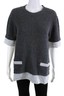 Marni Womens Short Sleeve Crew Neck Contrast Sweater Blouse Top Italian Size 42