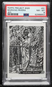 2020 Topps Project 2020 1992 Bowman /35330 Mariano Rivera JK5 #91 PSA 8 HOF