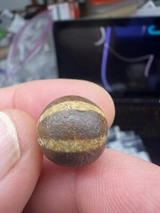 Ältere antike 6 Streifen Linie verziert robust PUMTEK 14,1 x 13,6 mm Sammlerstück  - Bild 1 von 8