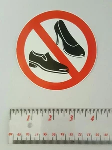 DON'T WEARSHOES Sticker Funny Label Joke Prohibition & Warning Funny Signs - Picture 1 of 2