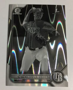 2022 Bowman Draft Chrome TREVOR MARTIN Black & White Raywave Refractor 1st Card - Picture 1 of 2