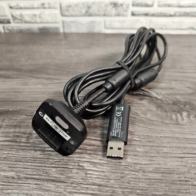 Official Microsoft Xbox 360 Play & Charge USB Cable (Black/Grey) - Image 1 of 2