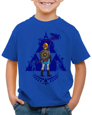 STYLE3 Camiseta Breath Link Azul Niños Hyrule Gamer