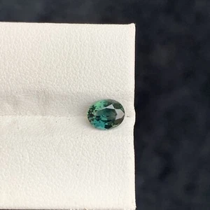 1,15 cts CUSCINO NON RISCALDATO TAGLIO NATURALE VERDE ACQUA ZAFFIRO TANZANIA PIETRA PREZIOSA - Foto 1 di 7