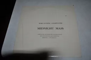 Marc-Antoine Charpentier Midnight Mass LP Musical Heritage Society MHS 522 VG - Picture 1 of 2