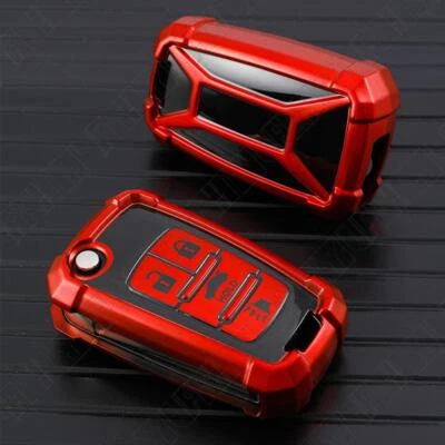 Funda Llavero Plegable Roja Abatible Cubierta Para Chevrolet Camaro Cruze Equinox 4 Botones Foto 1 de 4