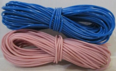 Model Railway / Railroad Wire 2 x 10m Roll 16/0.2mm 3A / 1 EACH BLUE + PINK - Image 1 of 4