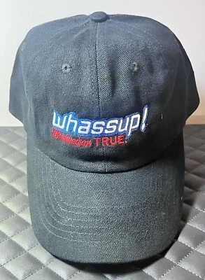 Vintage Budweiser Whassup! Hat Mens Adjustable Strapback Baseball Beer Cap Hat - Image 1 of 4