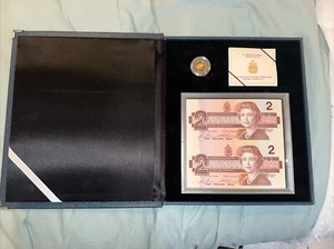 1996 Canada $2 Special Edition Silver Piedfort Coin and Banknote Set with COA - Picture 1 of 6