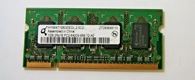 Qimonda 1GB 2Rx16 PC2-6400S-​666-12-A0 Genuine RAM -  HYS64T128020EDL-2.5C2 - 30 - Image 1 of 2