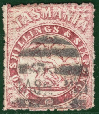 Australia States TASMANIA QV Postal Fiscal SG.F13 2s/6d Carmine Cat £190 PIBLUE3 - Image 1 of 4