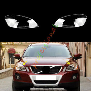 For Volvo XC60 2009-2013 Both Side Headlight Clear Lens Replace Cover + Sealant