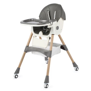 Convertible 6-in-1 Baby High Chair for Toddlers with Folding, Adjustable Grey US - Picture 1 of 7
