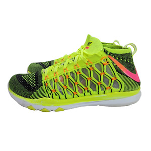Nike Sneakers Yellow Green Train Ultrafast Flyknit Run Cross Training Men 11.5