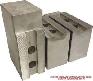SM-20500AF ALUMINUM SOFT JAWS FOR 3/32 x 90° SERR 20" CHUCK W/A 5" HT 3 PC SET - Picture 1 of 3