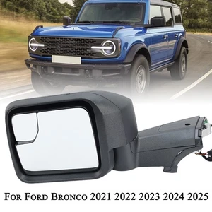 Left Driver Side Mirror W/Heated Sensor 7Pin For Ford Bronco 2021-2023 2024 2025 - Picture 1 of 16