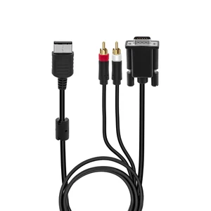 SEGA Dreamcast VGA High Definition Cable RCA Sound Adapter HD box PAL NTSC NEW - Picture 1 of 7