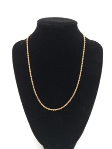 12k 1/2C Chain Necklace Gold Filled Vintage Yellow Gold 9" Drop - Picture 1 of 4