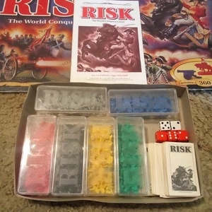 1993? RISK Game Replacement Parts Pieces 6 Armies Soldiers Cards & Instructions - Picture 1 of 3