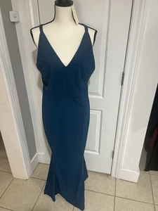 Women's Formal Evening Fishtail Dress Size X-Large - Picture 1 of 6