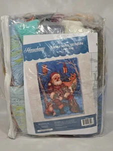 Herrschners Urlaub Weihnachten Santa mit Wildlife Riegel Haken Teppich/Wand Kit 40"x27" - Bild 1 von 9