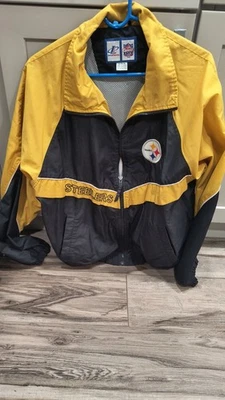 Chaqueta Atlética De Colección Pittsburgh Steelers Logo Línea Pro Cremallera Completa NFL Mediana  Foto 1 de 4