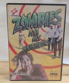 Sega Genesis - Zombies Ate My Neighbors - Tested & Good Video Game in the Box