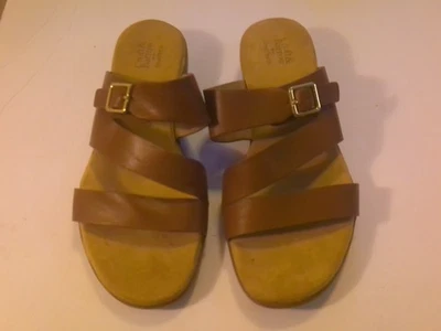 Sandalias de vestir Croft & Barrow para mujer Laylah marrón cómodas sin cordones talla 8,5 M Foto 1 de 4