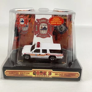 Code 3 Collectibles GMC Suburban Die Cast Emergency Vehicle Fire Department New - Picture 1 of 6