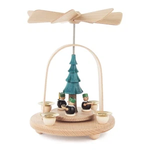 Pyramide mit Bergmännern bunt NEU 15x19x15cm Knappenfiguren Schachtwerk Bergbau - Picture 1 of 1